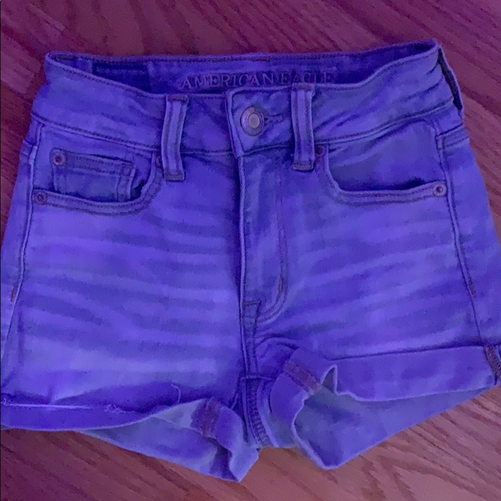 High rise jean shorts